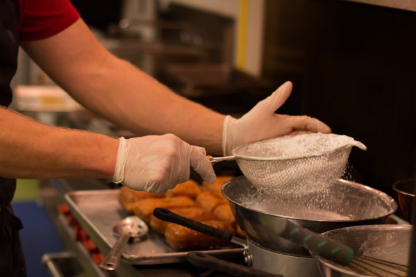 Sifting Sugar - Your Mom's Donuts