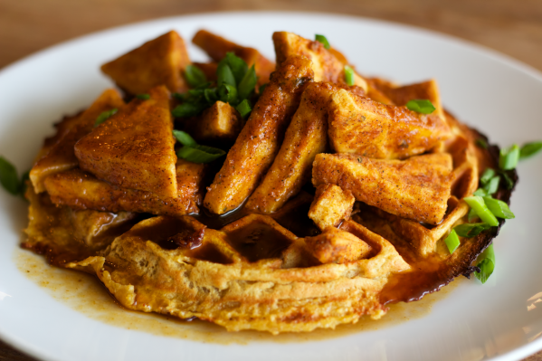 Tofu "Chicken" and Waffles