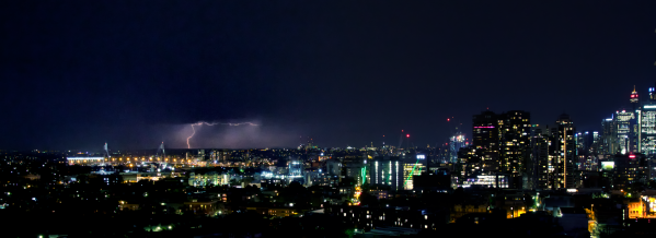 sydney storms over the ANZAC