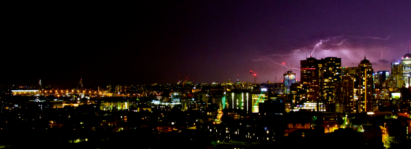 sydney storms over the CBD