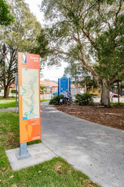 Family Bike Adventure - Cooks River Cycleway Signs