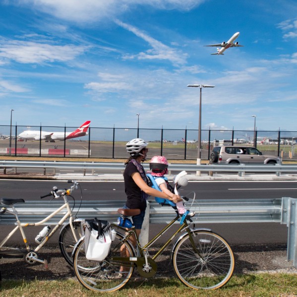 Family Bike Adventure - Cooks River Cycleway - Planes