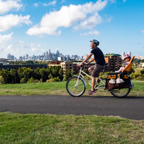 Beautiful greenways through local parks make for great commuting routes