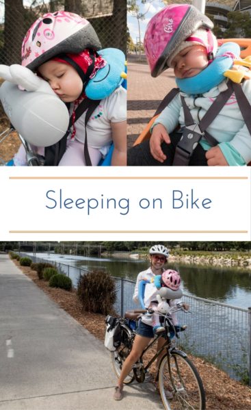 Bike seats, pillow hacks, and accessories to help your baby sleep on the bike!