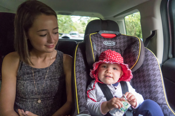 driving a carsick toddler